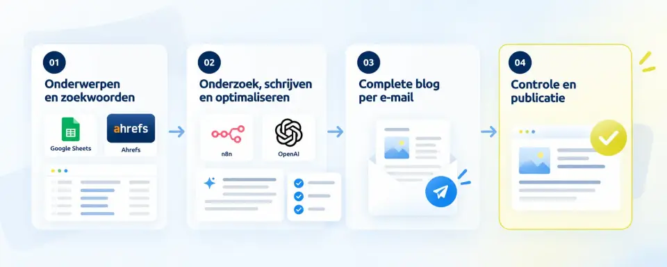 Geautomatiseerde contentworkflow in vier stappen