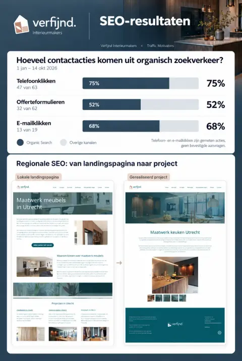 SEO resultaten en regionale interieurprojecten